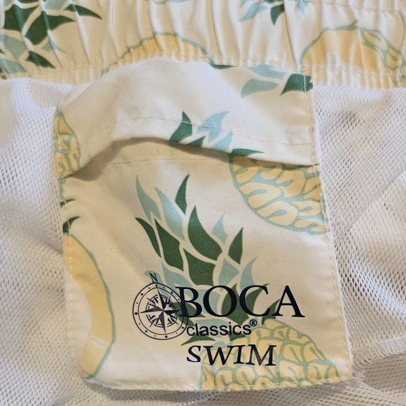 Men's Boca Classics Swim Pineapple Print Swim Trunks Shorts Medium - Picture 5 of 5